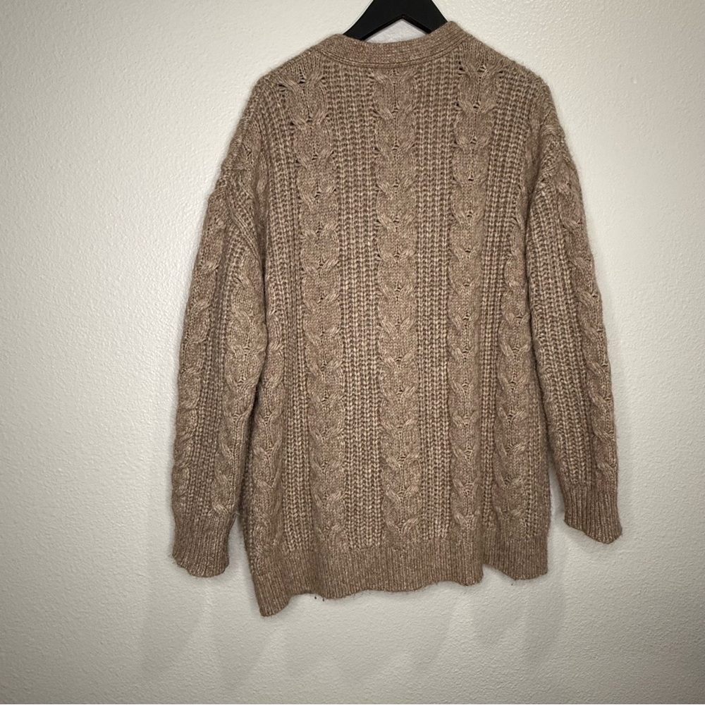 Jenni Kayne Cable Cocoon Cardigan in Sand, size XS - Picture 4 of 6